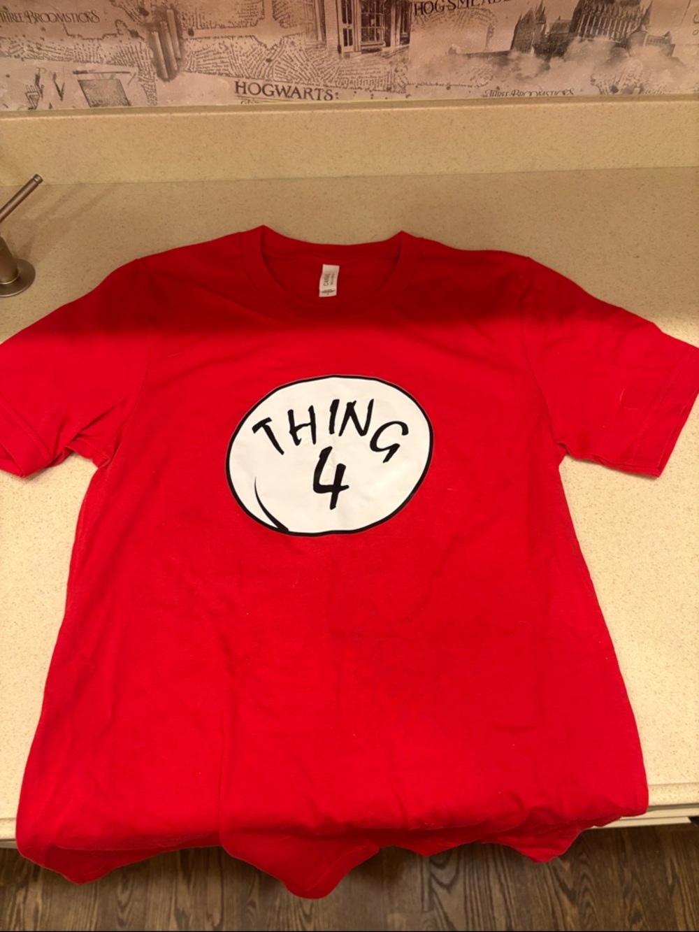 Bella Canvas Red "Thing 4" Graphic Tee